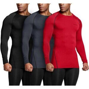 UPF 50+ Long Sleeve Compression Shirt Men Athletic